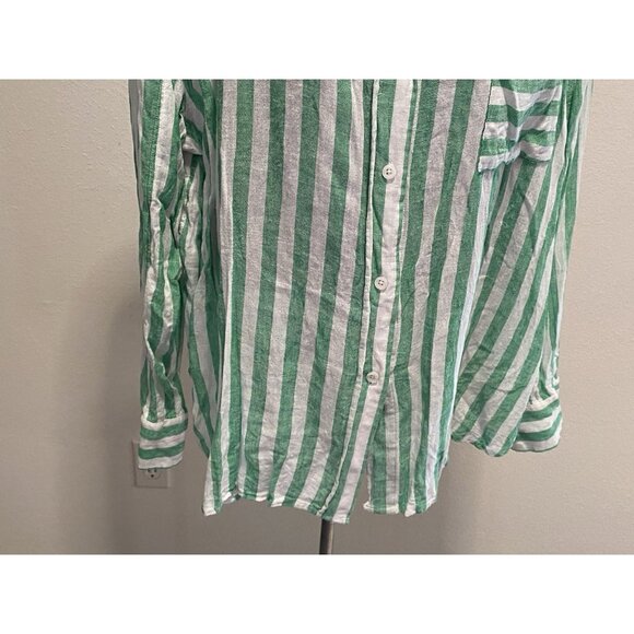 Sonoma Goods For Life blouse top Womens Size XXL Striped Button Down Long Sleeve - Picture 3 of 10